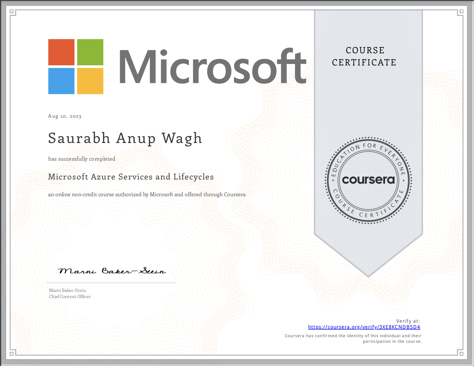 certificate