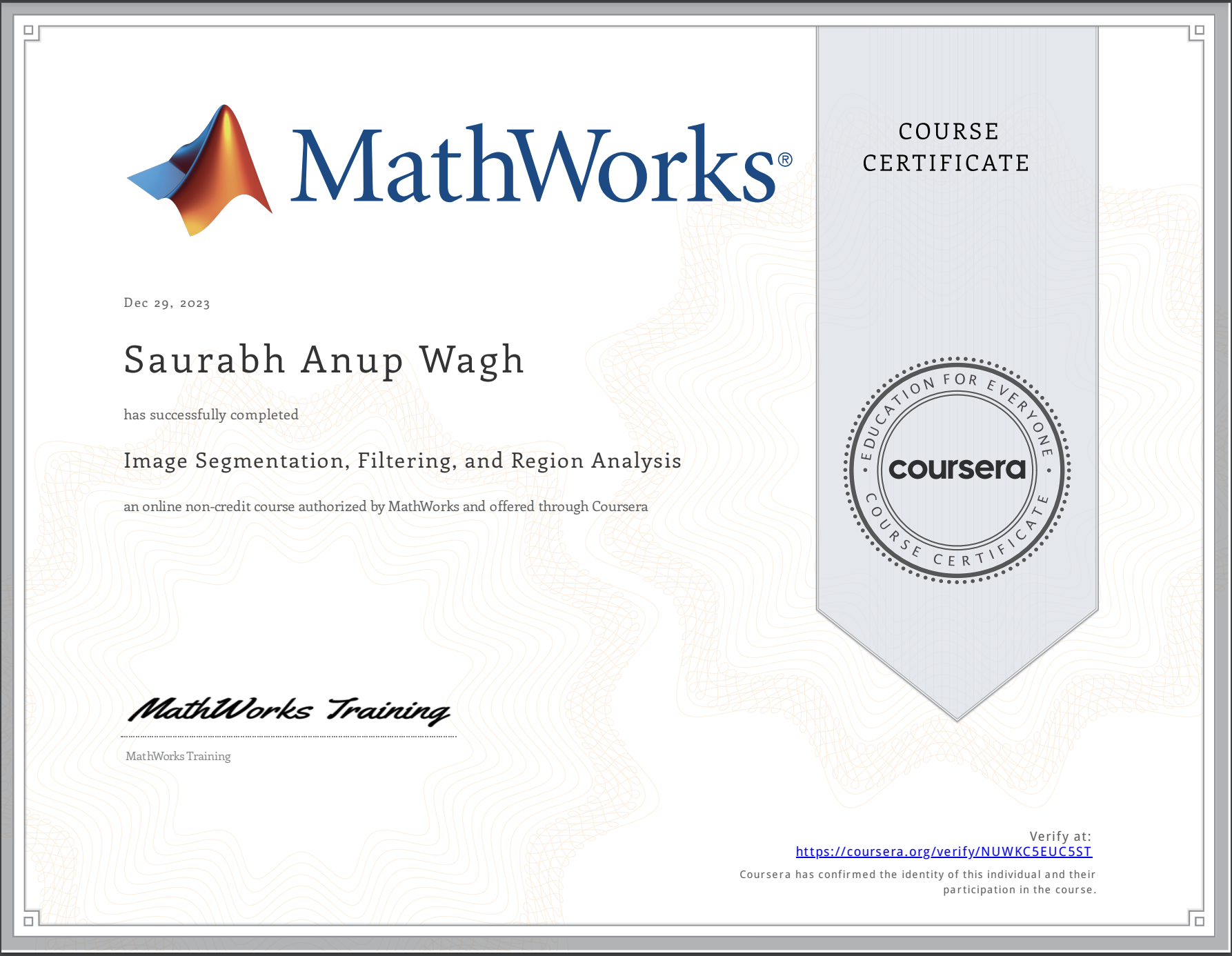 certificate