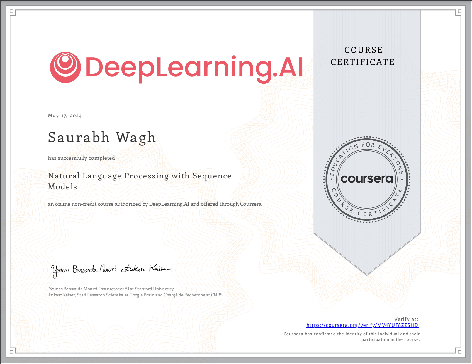 certificate
